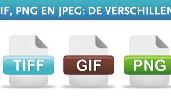 PSD, TIFF, GIF, PNg en JPEG bestandstypes