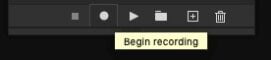 Begin recording action photoshop