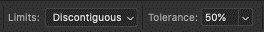 adjusting limits and tolerance photoshop
